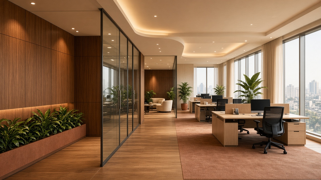Premium Indian corporate office interior by RLK
