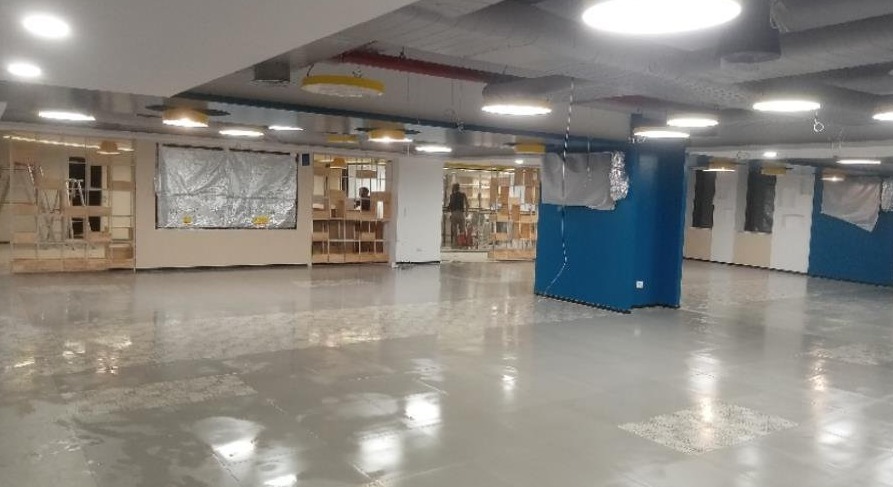 Floor tile on site