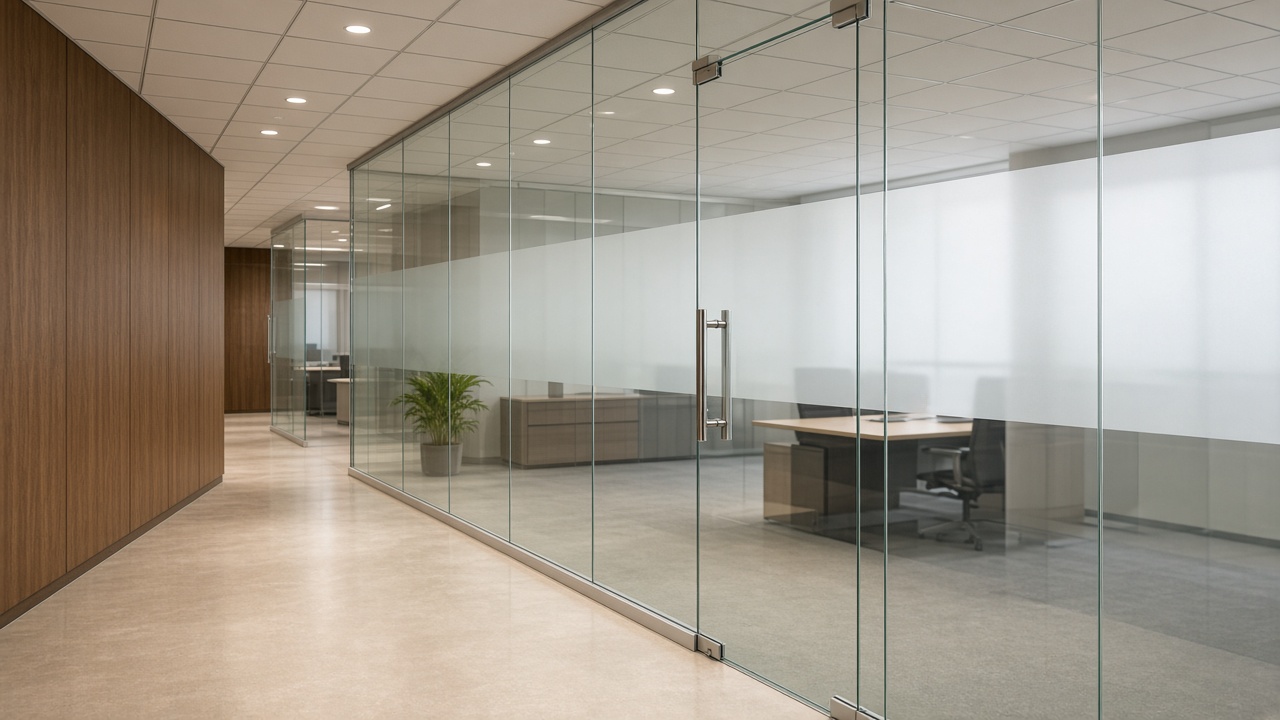 Glass partition and doors